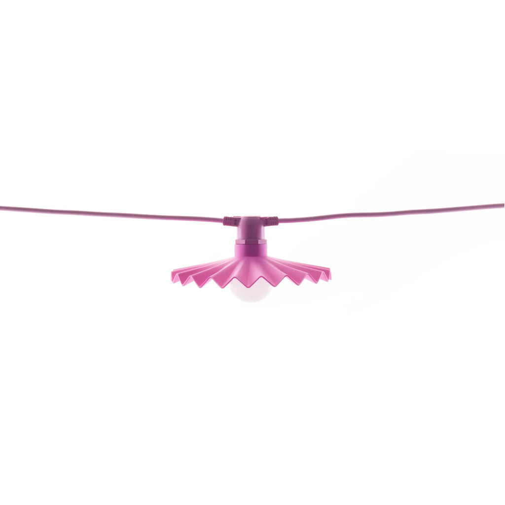 Pantalla de lámpara rosa de silicona para interior y exterior