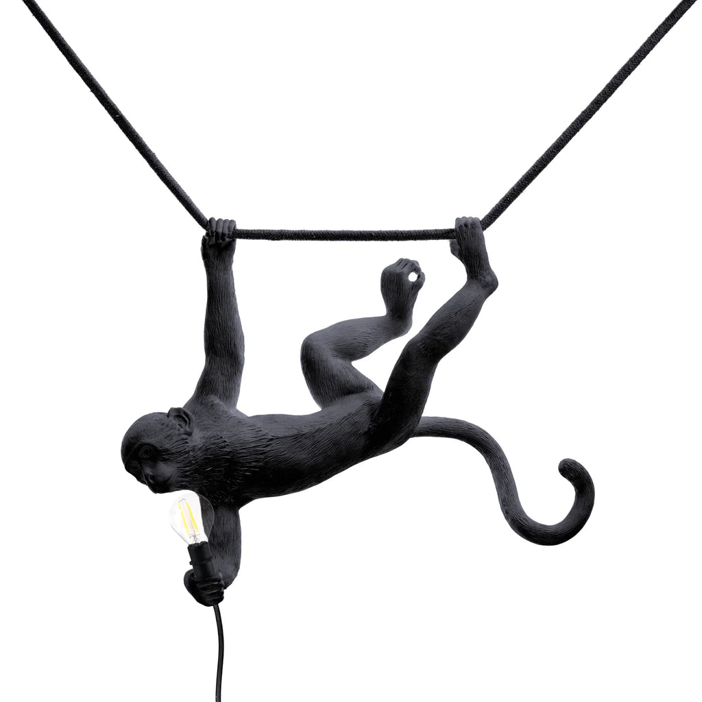 Lámpara colgante decorativa con figura de mono