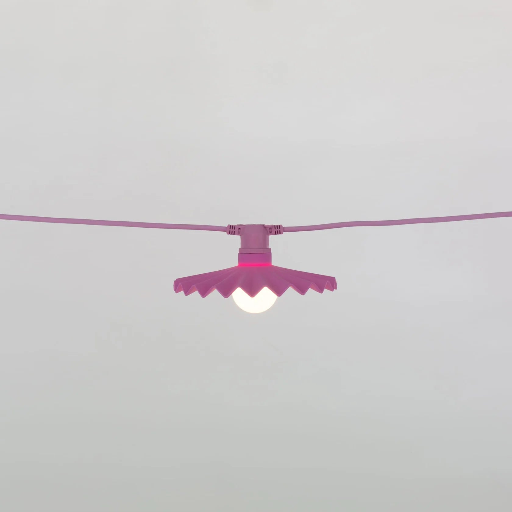 Pantalla de lámpara rosa de silicona para interior y exterior