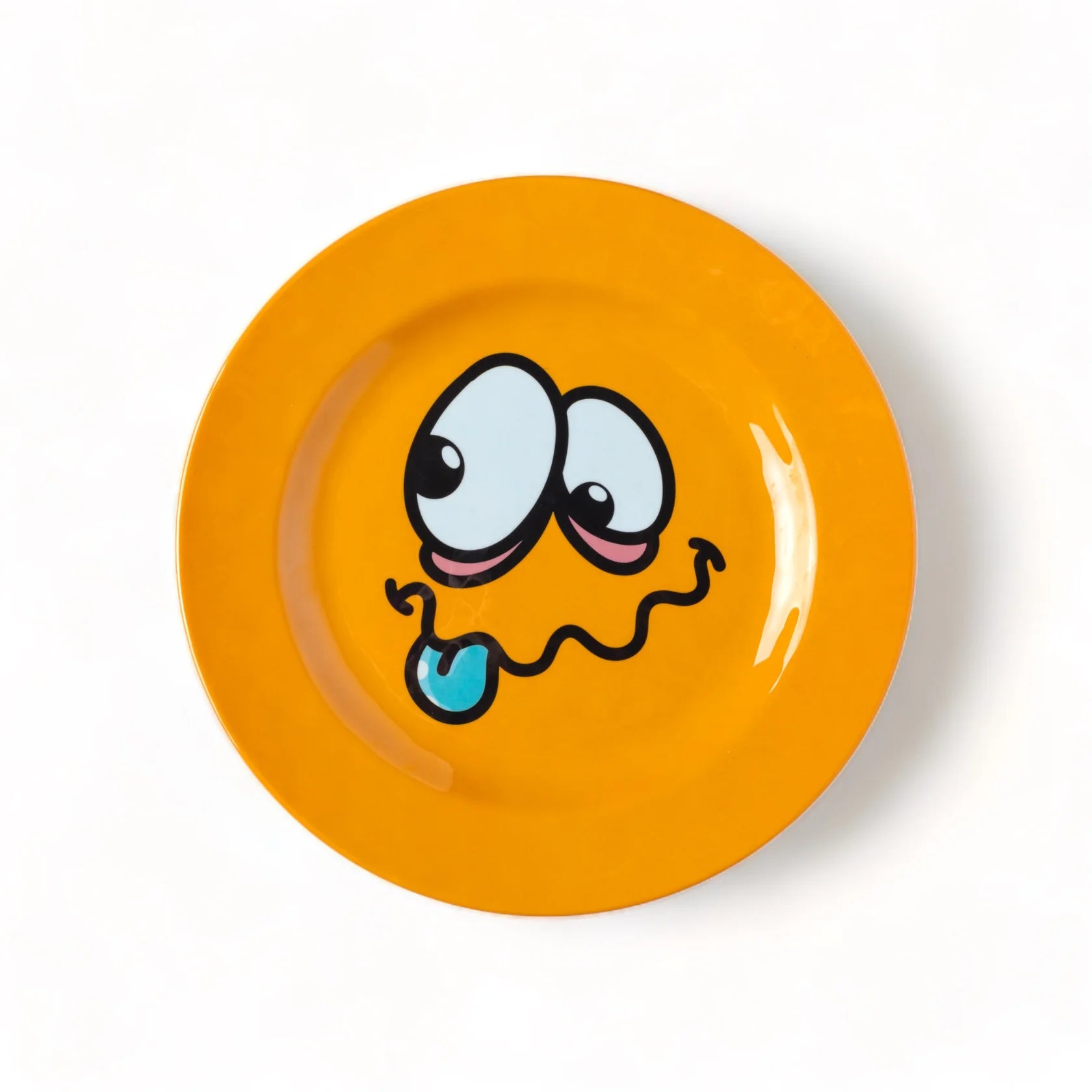 Plato llano de melamina con diseño de monstruo